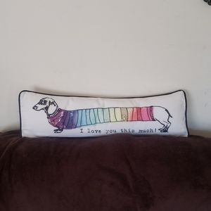 Pottery Barn Dachsund accent pillow